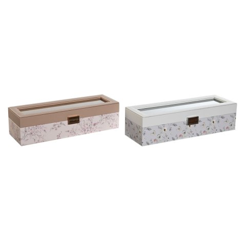 Box for watches DKD Home Decor Blue Light Pink Crystal 33 x 11 x 9 cm (2 Units) Box for watches DKD Home Decor Blue Light Pink Crystal 33 x 11 x 9 cm (2 Units)