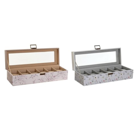 Box for watches DKD Home Decor Blue Light Pink Crystal 33 x 11 x 9 cm (2 Units) Box for watches DKD Home Decor Blue Light Pink Crystal 33 x 11 x 9 cm (2 Units)