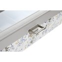 Box for watches DKD Home Decor White Grey Lilac Light Pink Crystal 33 x 11 x 9 cm (2 Units)