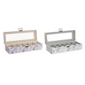 Box for watches DKD Home Decor White Grey Lilac Light Pink Crystal 33 x 11 x 9 cm (2 Units)