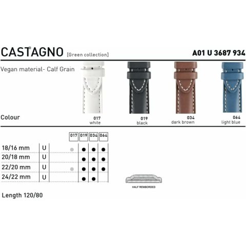 Watch Strap Morellato A01U3687934019CR24 24 mm Watch Strap Morellato A01U3687934019CR24 24 mm