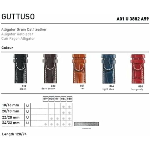 Watch Strap Morellato A01U3882A59041CR24 24 mm Brown Watch Strap Morellato A01U3882A59041CR24 24 mm Brown