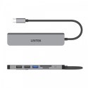 HUB USB-C 7w1 Aluminium PD 100W ; 5 Gbps ; HDMI 4K
