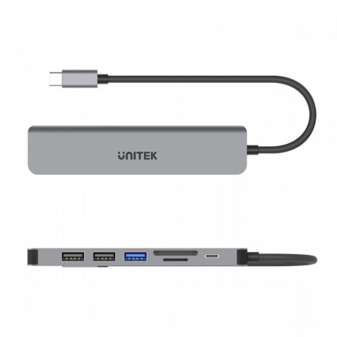 HUB USB-C 7w1 Aluminium PD 100W ; 5 Gbps ; HDMI 4K HUB USB-C 7w1 Aluminium PD 100W ; 5 Gbps ; HDMI 4K