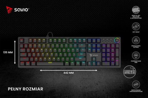 Klawiatura mechaniczna STYX Outemu Blue Hot Swap RGB Klawiatura mechaniczna STYX Outemu Blue Hot Swap RGB