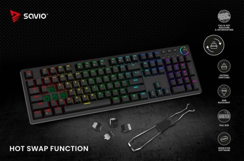 Klawiatura mechaniczna STYX Outemu Blue Hot Swap RGB Klawiatura mechaniczna STYX Outemu Blue Hot Swap RGB
