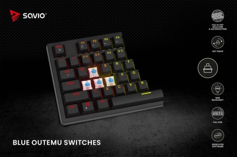 Klawiatura mechaniczna STYX Outemu Blue Hot Swap RGB Klawiatura mechaniczna STYX Outemu Blue Hot Swap RGB