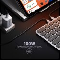 Klawiatura HMC-KB-CRL USB-C 5Gbps z wieloportowy hub 9in1, SD/microSD, 3x USB-A, HDMI 4K/60Hz, PD 100W, Audio, Cyrillic layout, 