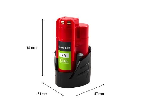 Bateria do Milwaukee M12 12V 3Ah zamiennik M12 B3 4932451388 Bateria do Milwaukee M12 12V 3Ah zamiennik M12 B3 4932451388