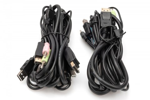 Przełącznik KVM, 2 portowy, 4K 60Hz, 2xDisplayPort IN, 1xDisplayPort OUT, 2xUSB, 2xAudio IN&OUT Przełącznik KVM, 2 portowy, 4K 60Hz, 2xDisplayPort IN, 1xDisplayPort OUT, 2xUSB, 2xAudio IN&OUT