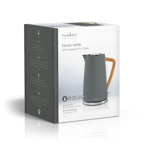 Czajnik elektryczny NEDIS N KAWK510EGY - 1,7 l, Soft-Touch, szary Czajnik elektryczny NEDIS N KAWK510EGY - 1,7 l, Soft-Touch, szary