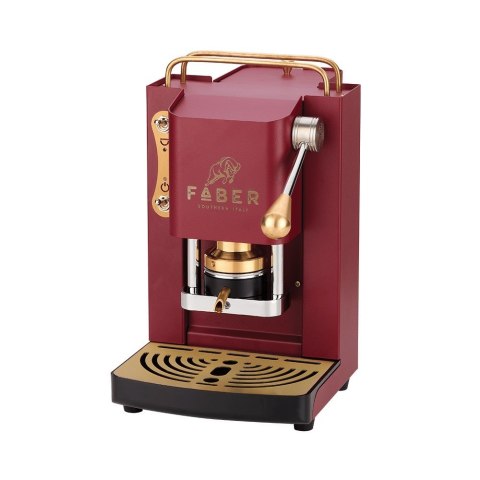 Ekspres do kawy Faber Pro Deluxe Cherry Red & Brass ESE Pad Ekspres do kawy Faber Pro Deluxe Cherry Red & Brass ESE Pad