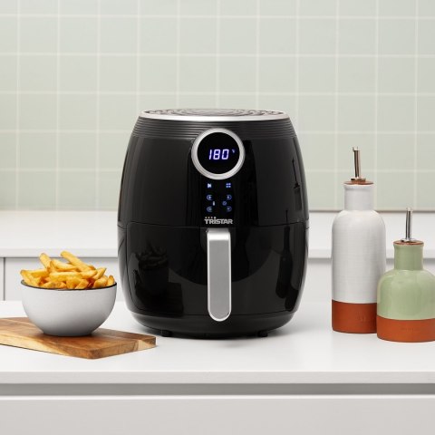 Frytkownica Tristar Digital Crispy Frycerka FR-6956 Moc 1500 W Pojemność 4.5 L Czarna Frytkownica Tristar Digital Crispy Frycerka FR-6956 Moc 1500 W Pojemność 4.5 L Czarna