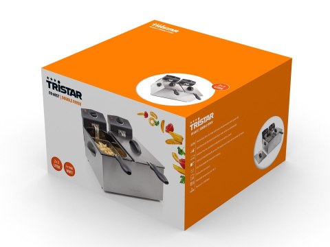 Frytownica TRISTAR FR-6937 (6 l; 3,0 kg; 3600W; kolor srebrny) Frytownica TRISTAR FR-6937 (6 l; 3,0 kg; 3600W; kolor srebrny)