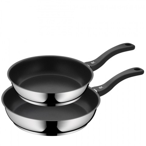 Zestaw garnków WMF ze stali nierdzewnej i plastiku, średnica 24 cm - 28 cm, 2 sztuki Zestaw garnków WMF ze stali nierdzewnej i plastiku, średnica 24 cm - 28 cm, 2 sztuki