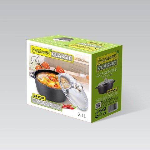 Garnek z pokrywką 20 cm, 2,1 l MR-4620C MAESTRO Garnek z pokrywką 20 cm, 2,1 l MR-4620C MAESTRO