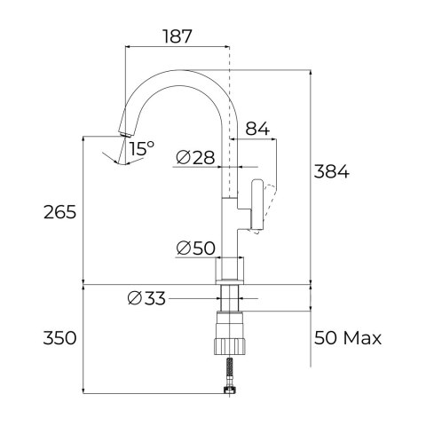Bateria kuchenna TEKA OVAL 915 czarny Bateria kuchenna TEKA OVAL 915 czarny