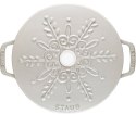 Garnek żeliwny okrągły snowflake STAUB 40506-548-0 - biały 3.6 ltr