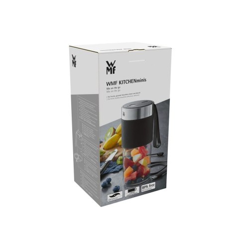 Blender WMF KITCHENminis Mix on the Go 0,3 l 50 W - Stal nierdzewna - Przezroczysty Blender WMF KITCHENminis Mix on the Go 0,3 l 50 W - Stal nierdzewna - Przezroczysty