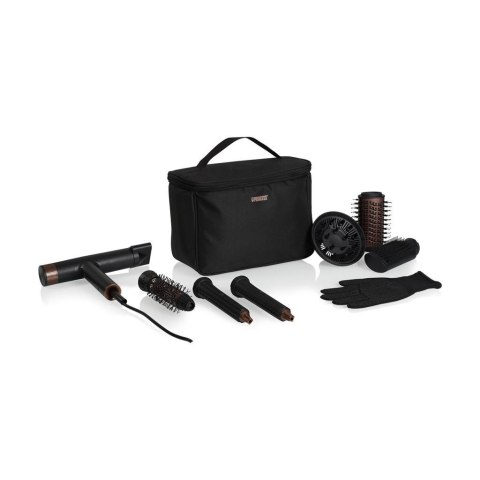 Suszarko-lokówka Princess Pro 529205 2000 W Liczba ustawień temperatury 3 Funkcja jonowa Dysza dyfuzora Czarny Suszarko-lokówka Princess Pro 529205 2000 W Liczba ustawień temperatury 3 Funkcja jonowa Dysza dyfuzora Czarny