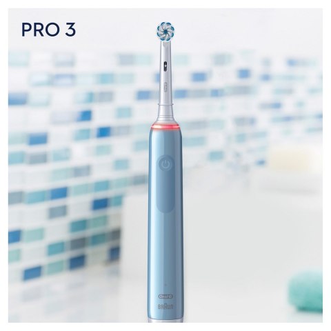 Szczoteczka do zębów Oral-B Pro 3 3000 Sensitive Clean niebieska wersja Szczoteczka do zębów Oral-B Pro 3 3000 Sensitive Clean niebieska wersja