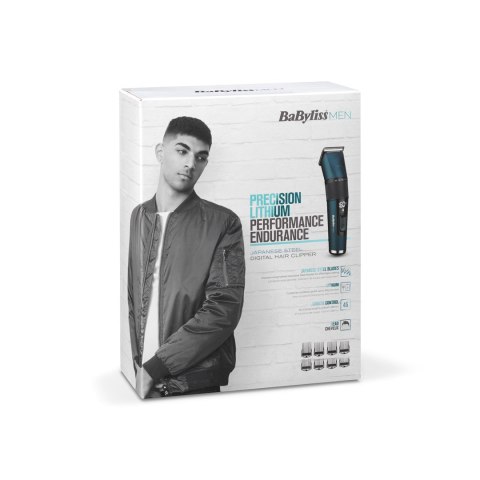 BaByliss Japanese Steel Digital Hair Clipper Czarny, Morski 45 Litowo-jonowa (Li-Ion) BaByliss Japanese Steel Digital Hair Clipper Czarny, Morski 45 Litowo-jonowa (Li-Ion)