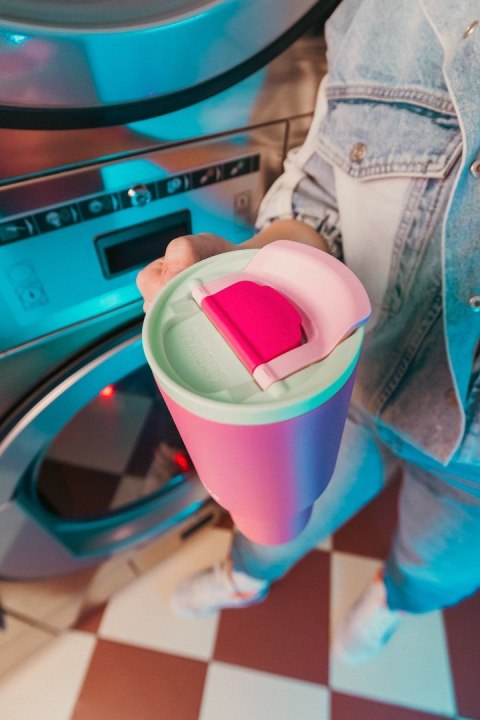 Kubek termiczny z teleskopową słomką Kambukka Rio Tumbler 950ml Bubblegum Mint Kubek termiczny z teleskopową słomką Kambukka Rio Tumbler 950ml Bubblegum Mint