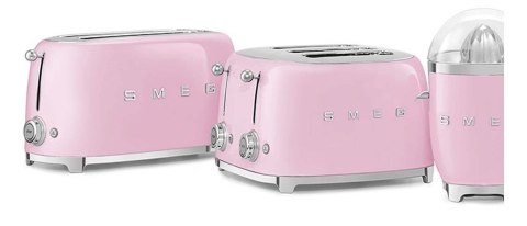 Smeg TSF02PKEU Toster 4 kromki różowy Smeg TSF02PKEU Toster 4 kromki różowy