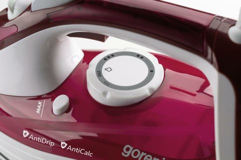 Żelazko parowe Gorenje SIH3000RBC z płytą ceramiczną, 3000 W, kolor czerwony Żelazko parowe Gorenje SIH3000RBC z płytą ceramiczną, 3000 W, kolor czerwony