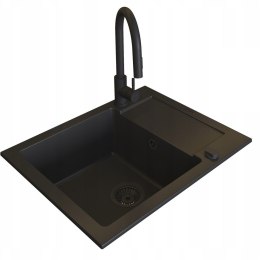 Zestaw - Zlewozmywak PYRAMIS MIDO (62x50) 1B 1D + Bateria IDEA Black Edition - 070167602BE - Volcano