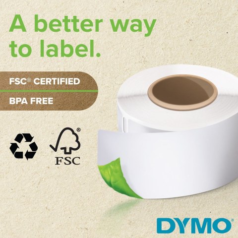 DYMO LW Large Address Labels 36 x 89 mm S0722390 Balta Lipni spausdintuvo etikete DYMO LW Large Address Labels 36 x 89 mm S0722390 Balta Lipni spausdintuvo etikete