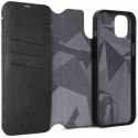 Etui z portfelem do Apple iPhone 15 Plus, 6.7", czarne, 3 kieszenie na karty