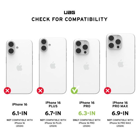 Etui z podpórką UAG Urban Armor Gear Plasma XTE MagSafe do Apple iPhone 16 Pro przezroczysty Etui z podpórką UAG Urban Armor Gear Plasma XTE MagSafe do Apple iPhone 16 Pro przezroczysty