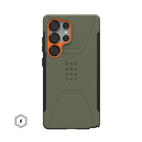 UAG Civilian Pro - obudowa Samsung Galaxy S25 Ultra 5G z modułem magnetycznym (oliwkowy/pomarańczowy) UAG Civilian Pro - obudowa Samsung Galaxy S25 Ultra 5G z modułem magnetycznym (oliwkowy/pomarańczowy)