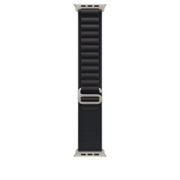 Apple Pasek 49mm Black Alpine Loop - Large - Natural Titanium Finish
