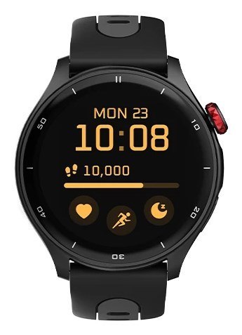 Inteligentny zegarek myPhone z GPS, diodą AMOLED, 1,43 cala, wodoodporny, czarny
