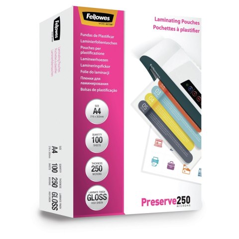 Laminator Pouch Glossy/A4 250 100PCS 5401802 Fellowes Laminator Pouch Glossy/A4 250 100PCS 5401802 Fellowes