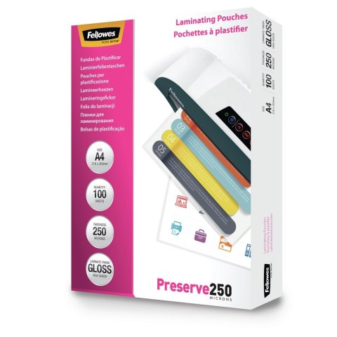 Laminator Pouch Glossy/A4 250 100PCS 5401802 Fellowes Laminator Pouch Glossy/A4 250 100PCS 5401802 Fellowes
