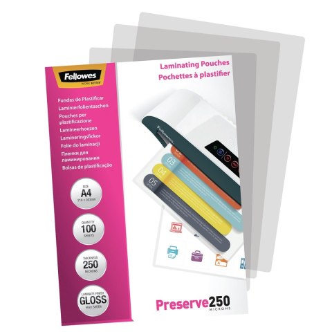 Laminator Pouch Glossy/A4 250 100PCS 5401802 Fellowes Laminator Pouch Glossy/A4 250 100PCS 5401802 Fellowes