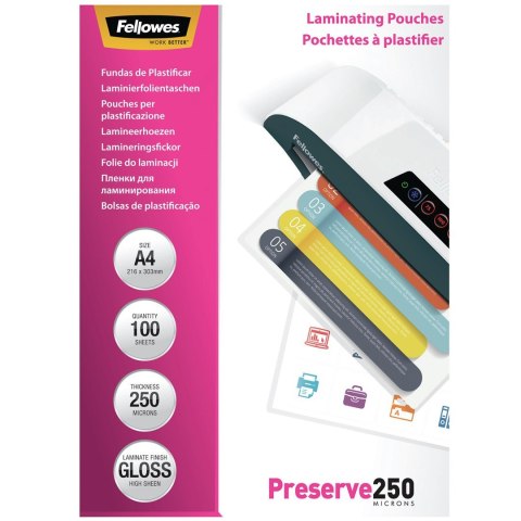 Laminator Pouch Glossy/A4 250 100PCS 5401802 Fellowes Laminator Pouch Glossy/A4 250 100PCS 5401802 Fellowes