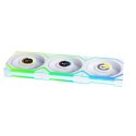 Wentylator Lian Li LULI-100 UNI FAN SL LCD, ARGB, PWM, 3x, 120 mm, Bezprzewodowe sterowanie za pomocą kontrolera 2.4GHz, biały