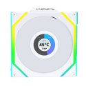 Wentylator Lian Li LULI-100 UNI FAN SL LCD, ARGB, PWM, 3x, 120 mm, Bezprzewodowe sterowanie za pomocą kontrolera 2.4GHz, biały