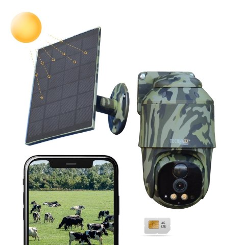 Technaxx Überwachungsset 4G PT Dome TX-290 z panelem solarnym - kamera sieciowa Technaxx Überwachungsset 4G PT Dome TX-290 z panelem solarnym - kamera sieciowa