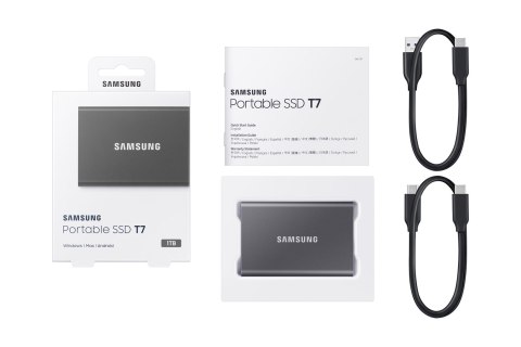 Samsung Portable SSD T7 1 TB Szary Samsung Portable SSD T7 1 TB Szary