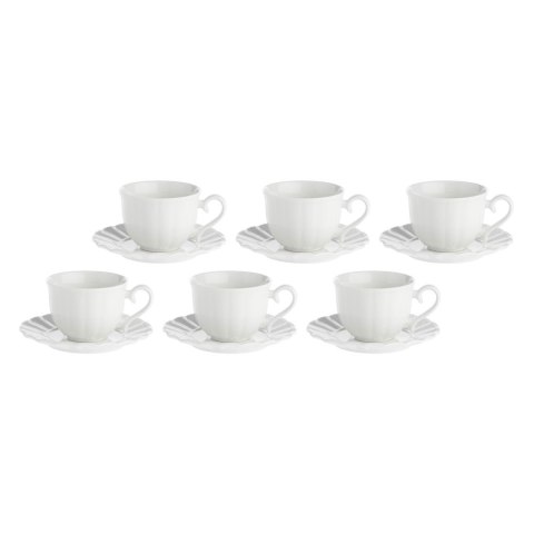 Zestaw 6 filiżanek do herbaty ze spodkiem Ducale - Biały, 220 ml