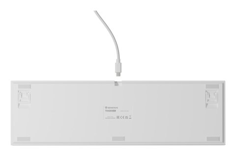 Klawiatura GENESIS THOR 404 uniwersalne USB QWERTY Angielski Biały Klawiatura GENESIS THOR 404 uniwersalne USB QWERTY Angielski Biały