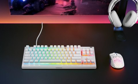 Klawiatura SteelSeries Apex 3 TKL US, white Klawiatura SteelSeries Apex 3 TKL US, white