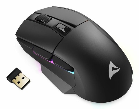 Mysz optyczna RGB Skiller SGM50W czarna + stacja Mysz optyczna RGB Skiller SGM50W czarna + stacja