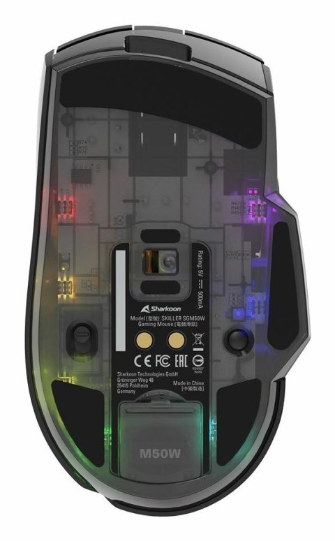 Mysz optyczna RGB Skiller SGM50W czarna + stacja Mysz optyczna RGB Skiller SGM50W czarna + stacja