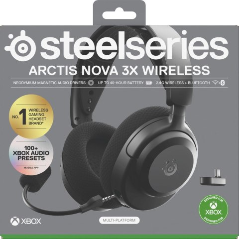Słuchawki Steelseries Arctis Nova 3X Wireless for Xbox, czarne Słuchawki Steelseries Arctis Nova 3X Wireless for Xbox, czarne